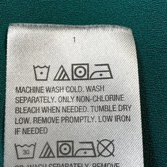 Susan Graver Stretch Woven Button Front Long Sleeve Teal Shirt Size 20 - Picture 5 of 11